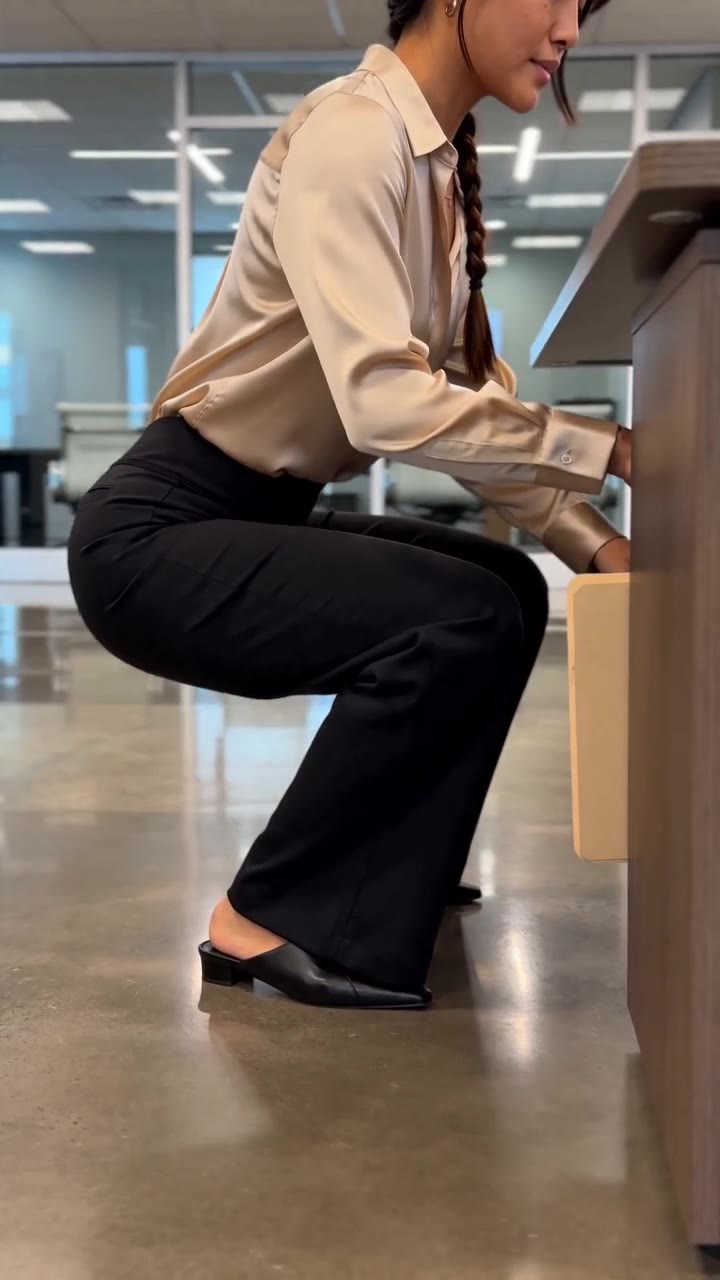 Full Squat — Zero Dig. Heels flat, waistband stays put.